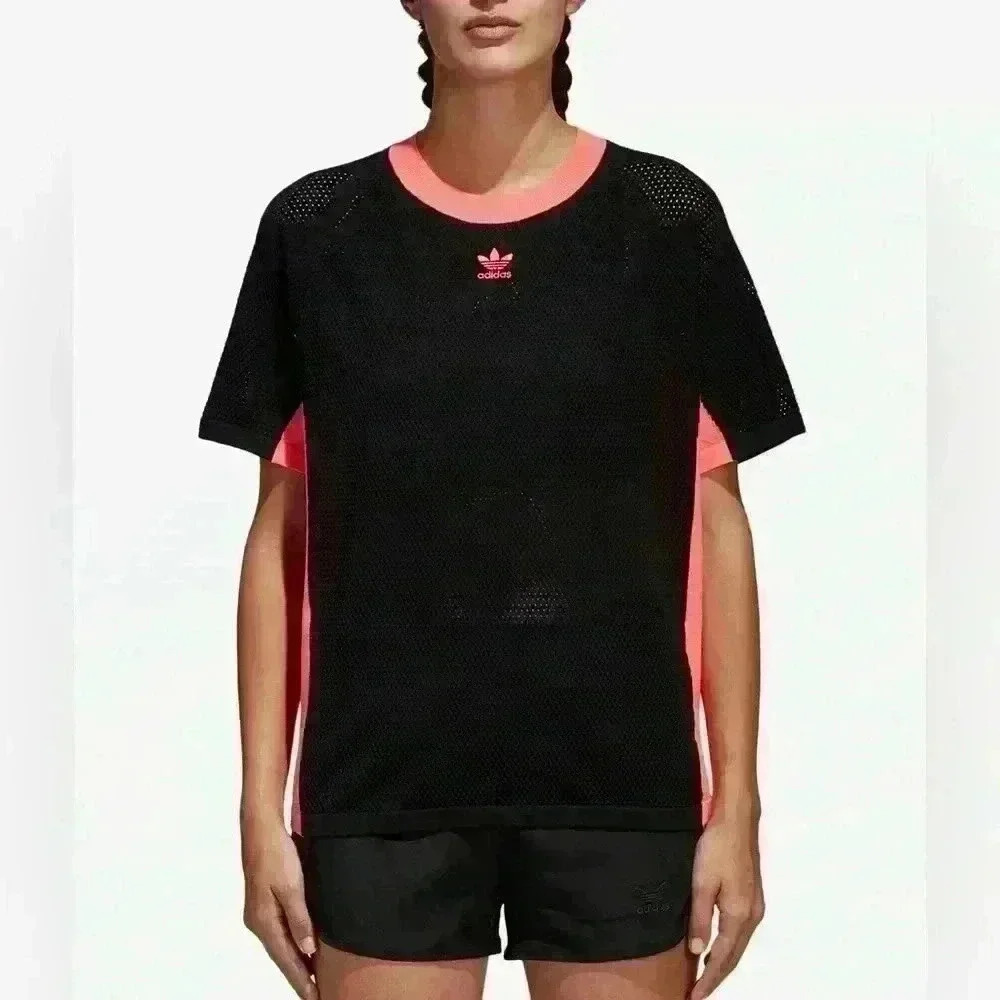 Adidas Black Mesh Women's T-shirt (107)